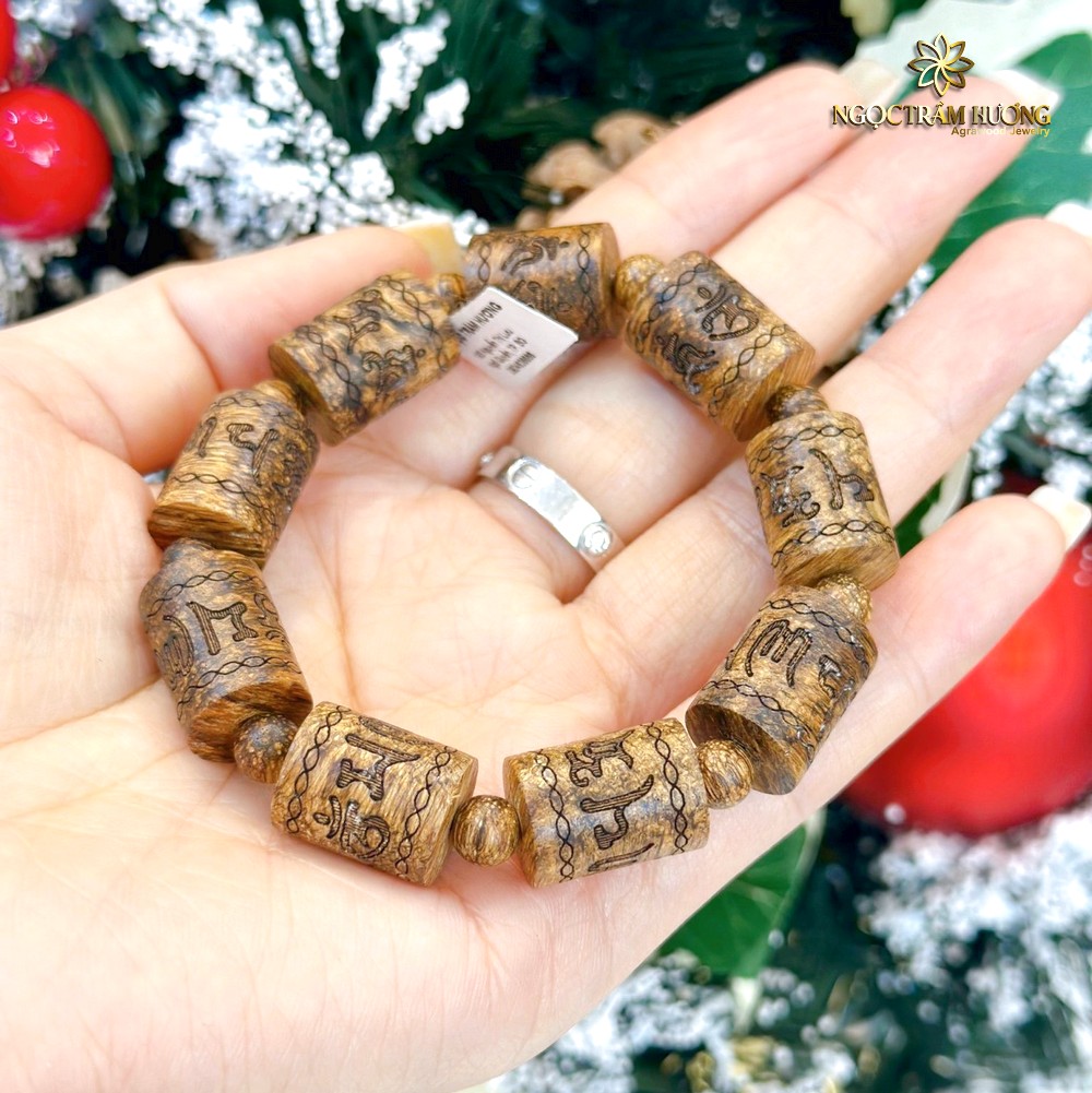 Vòng Đơn trầm dó CNC 12li - Vuông Vòng Đơn trầm dó CNC 12li - Vuông