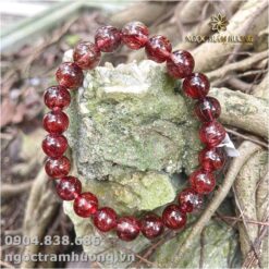 Vòng tay đá Thạch anh tóc đỏ 9 li