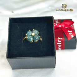 Nhẫn cỏ lam Ngọc tự nhiên