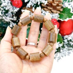 Vòng trầm hương từ thiên nhiên - Ngọc Trầm Hương Vòng trầm trúc Phước Sơn 14li tự nhiên (2)