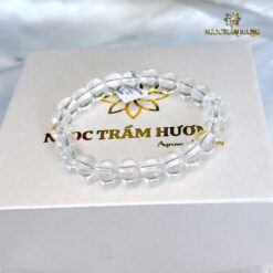 Vòng thạch anh tuyết trắng 8li tự nhiên
