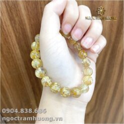 Vòng tay thạch anh tóc vàng 10 li (1)