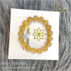Vòng tay thạch anh tóc vàng 12 li (2)